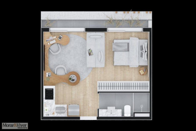Imagem Apartamento com 1 Quarto à Venda, 32 m² em Batel - Curitiba Imagem Apartamento com 1 Quarto à Venda, 32 m² em Batel - Curitiba