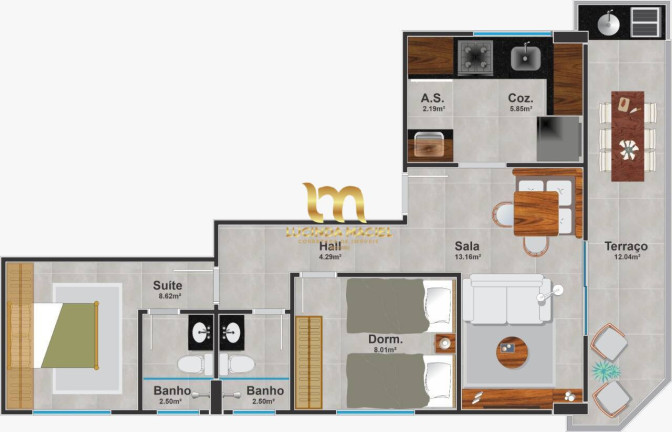 Imagem Apartamento com 2 Quartos à Venda, 53 m² em Canto Do Forte - Praia Grande