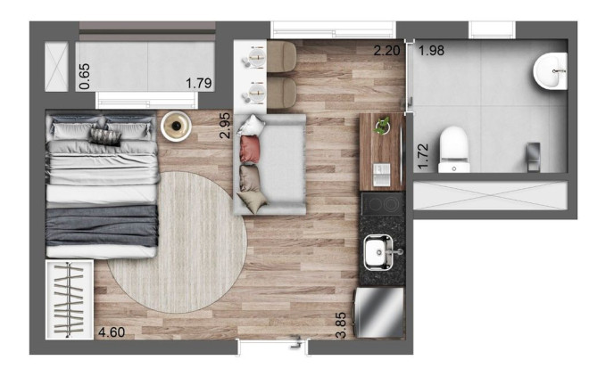 Imagem Studio com 1 Quarto à Venda, 43 m² em Moema - São Paulo Imagem Studio com 1 Quarto à Venda, 43 m² em Moema - São Paulo