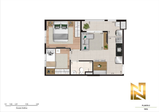 Imagem Apartamento com 2 Quartos à Venda, 38 m² em Vila Ré - São Paulo