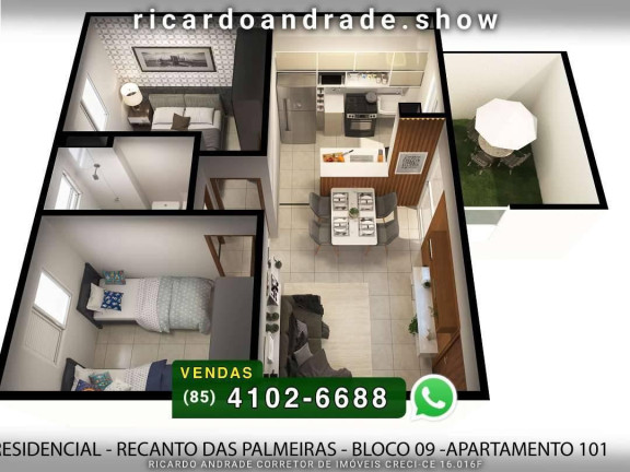 Imagem Apartamento com 2 Quartos à Venda, 38 m² em Jangurussu - Fortaleza Imagem Apartamento com 2 Quartos à Venda, 38 m² em Jangurussu - Fortaleza