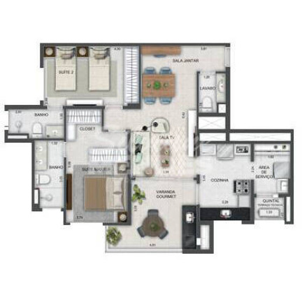 Imagem Apartamento com 2 Quartos à Venda, em Parque Campolim - Sorocaba Imagem Apartamento com 2 Quartos à Venda, em Parque Campolim - Sorocaba