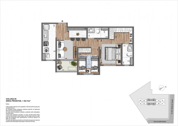 Imagem Apartamento com 2 Quartos à Venda, 54 m² em Bonfim - Campinas Imagem Apartamento com 2 Quartos à Venda, 54 m² em Bonfim - Campinas