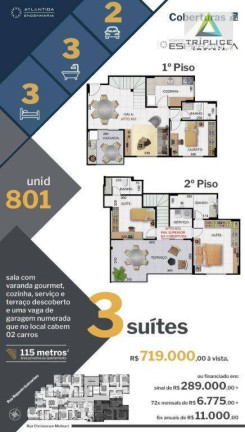 Imagem Cobertura com 3 Quartos à Venda, 115 m² em Morro Da Glória - Juiz De Fora Imagem Cobertura com 3 Quartos à Venda, 115 m² em Morro Da Glória - Juiz De Fora