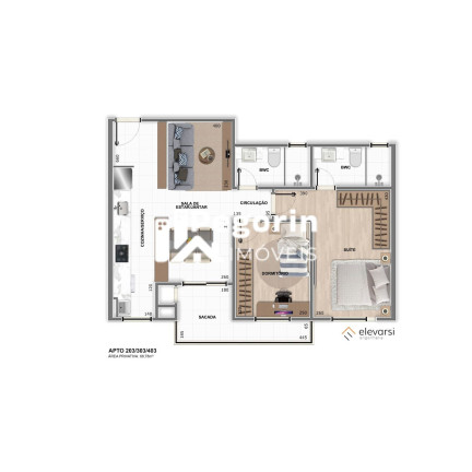 Imagem Apartamento com 2 Quartos à Venda, 96 m² em Centro - Pinhais