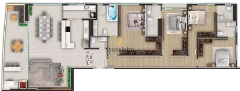 Imagem Apartamento com 4 Quartos à Venda, 216 m² em Centro - Itapema