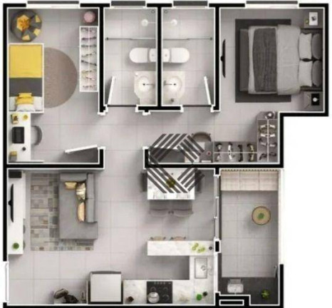 Imagem Apartamento com 2 Quartos à Venda, 49 m² em Vila Santana - Sorocaba Imagem Apartamento com 2 Quartos à Venda, 49 m² em Vila Santana - Sorocaba