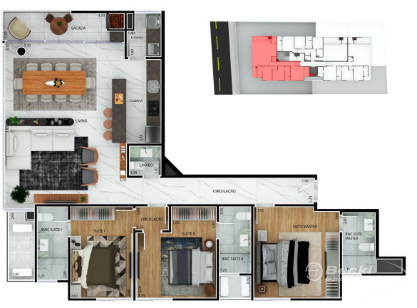 Imagem Apartamento com 3 Quartos à Venda, 113 m² em América - Joinville Imagem Apartamento com 3 Quartos à Venda, 113 m² em América - Joinville