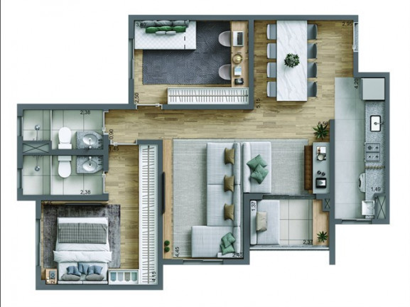 Imagem Apartamento com 3 Quartos à Venda, 69 m² em Rudge Ramos - São Bernardo Do Campo Imagem Apartamento com 3 Quartos à Venda, 69 m² em Rudge Ramos - São Bernardo Do Campo