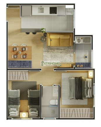 Imagem Imóvel com 2 Quartos à Venda, 49 m² em Jardim Imperial - Jaguariúna Imagem Imóvel com 2 Quartos à Venda, 49 m² em Jardim Imperial - Jaguariúna