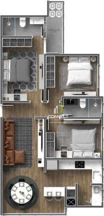 Imagem Apartamento com 3 Quartos à Venda, 80 m² em São João - Itajaí