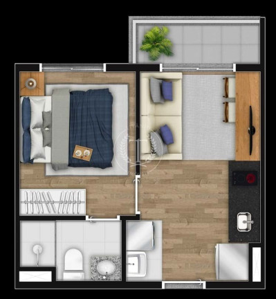 Imagem Apartamento com 1 Quarto à Venda, 27 m² em Campo Belo - São Paulo Imagem Apartamento com 1 Quarto à Venda, 27 m² em Campo Belo - São Paulo