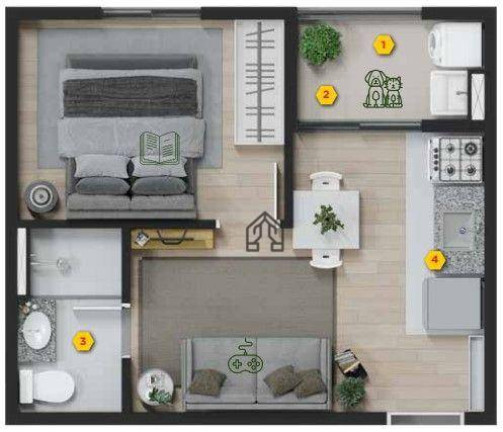 Apartamento com 1 Quarto à Venda, 28 m² em Jardim Sapopemba - São Paulo