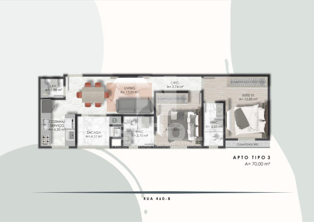 Imagem Apartamento à Venda, 70 m² em Jardim Praia Mar - Itapema