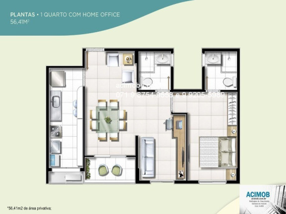 Imagem Imóvel com 2 Quartos à Venda, 56 m² em Itapuã - Salvador