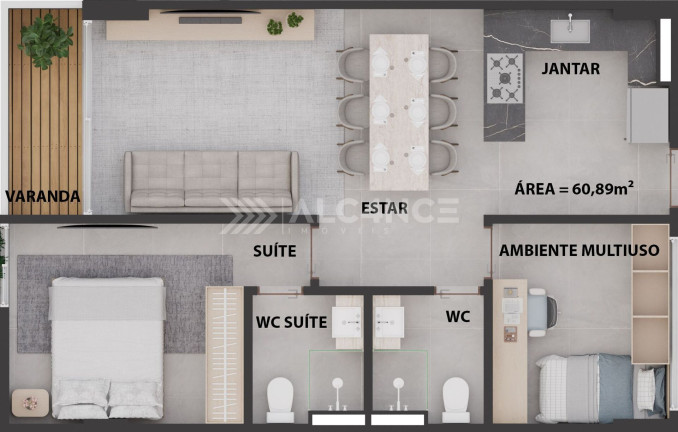 Imagem Apartamento com 2 Quartos à Venda, 60 m² em Cabo Branco - João Pessoa Imagem Apartamento com 2 Quartos à Venda, 60 m² em Cabo Branco - João Pessoa