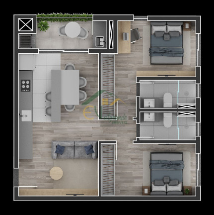 Imagem Apartamento com 2 Quartos à Venda, 59 m² em Novo Mundo - Curitiba Imagem Apartamento com 2 Quartos à Venda, 59 m² em Novo Mundo - Curitiba