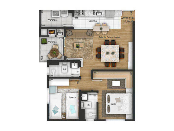 Imagem Apartamento com 2 Quartos à Venda, 55 m² em Tingui - Curitiba