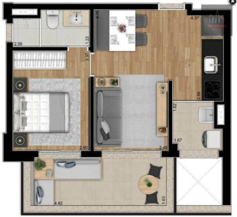 Imagem Apartamento com 1 Quarto à Venda, 48 m² em Pinheiros - São Paulo Imagem Apartamento com 1 Quarto à Venda, 48 m² em Pinheiros - São Paulo