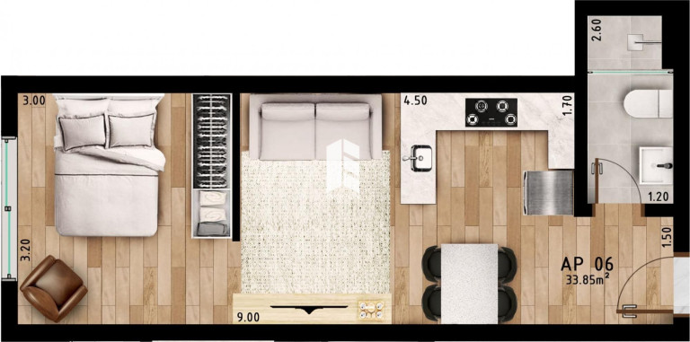 Imagem Imóvel com 1 Quarto à Venda, 33 m² em Camobi - Santa Maria Imagem Imóvel com 1 Quarto à Venda, 33 m² em Camobi - Santa Maria