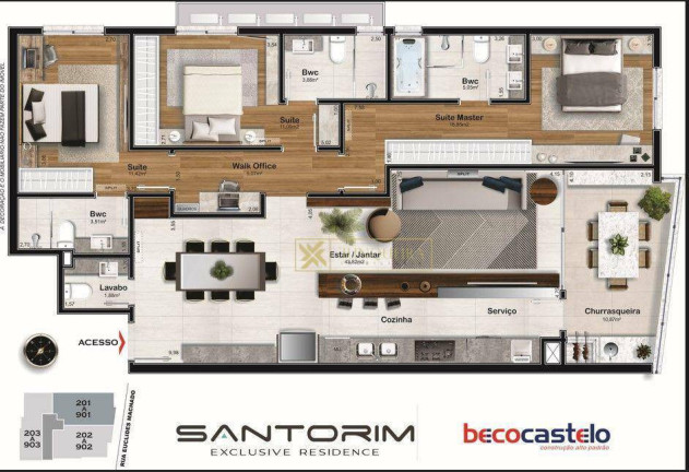 Imagem Apartamento com 3 Quartos à Venda, 131 m² em Estreito - Florianópolis Imagem Apartamento com 3 Quartos à Venda, 131 m² em Estreito - Florianópolis