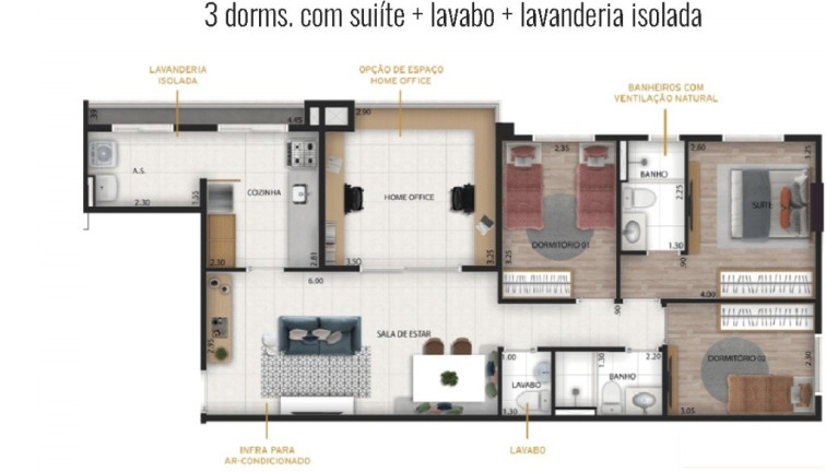 Imagem Apartamento com 3 Quartos à Venda, 83 m² em Centro - Diadema Imagem Apartamento com 3 Quartos à Venda, 83 m² em Centro - Diadema