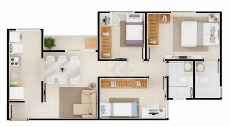 Imagem Apartamento com 3 Quartos para Alugar, 62 m² em Reserva Vista Verde - Indaiatuba Imagem Apartamento com 3 Quartos para Alugar, 62 m² em Reserva Vista Verde - Indaiatuba
