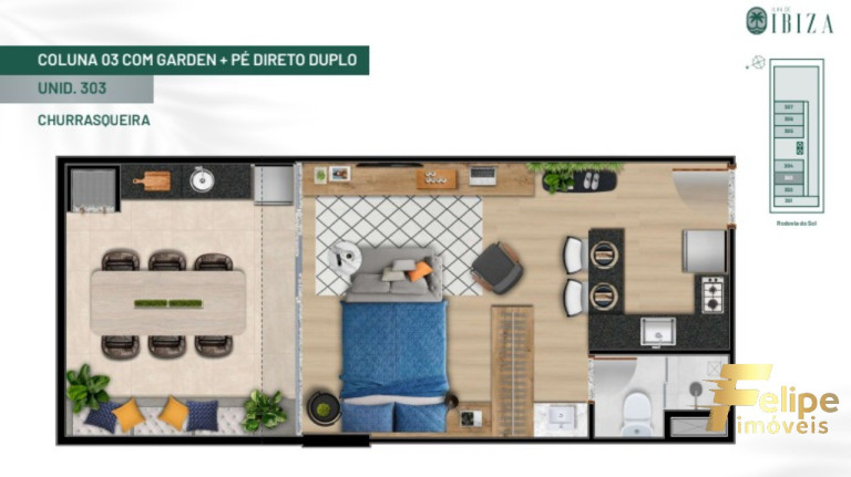 Imagem Imóvel com 1 Quarto à Venda, 25 m² em Praia De Itaparica - Vila Velha
