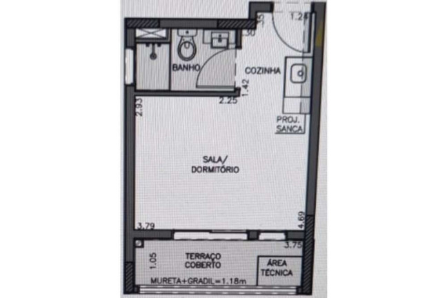 Imagem Imóvel com 1 Quarto à Venda, 25 m² em água Branca - São Paulo