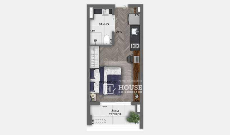 Imagem Studio com 1 Quarto à Venda, 56 m² em Moema - São Paulo Imagem Studio com 1 Quarto à Venda, 56 m² em Moema - São Paulo