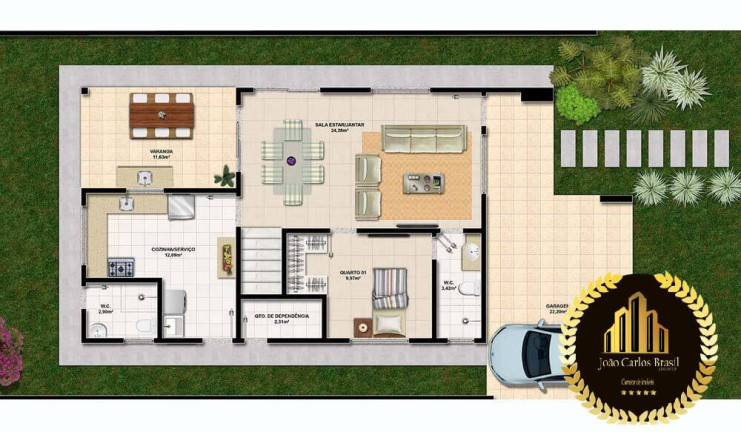 Imagem Casa de Condomínio com 3 Quartos à Venda,  em Centro - Eusébio
