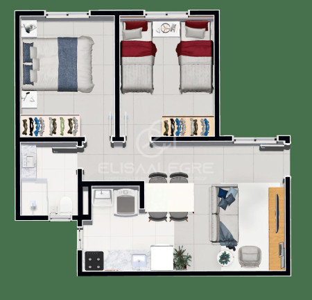 Imagem Apartamento com 2 Quartos à Venda, 43 m² em Campina - São Leopoldo