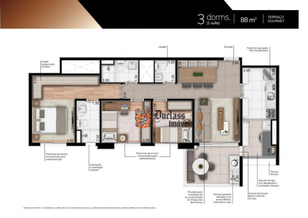 Imagem Apartamento com 3 Quartos à Venda, 88 m² em Anália Franco - São Paulo Imagem Apartamento com 3 Quartos à Venda, 88 m² em Anália Franco - São Paulo