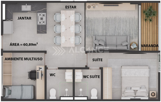 Imagem Apartamento com 2 Quartos à Venda, 60 m² em Cabo Branco - João Pessoa Imagem Apartamento com 2 Quartos à Venda, 60 m² em Cabo Branco - João Pessoa