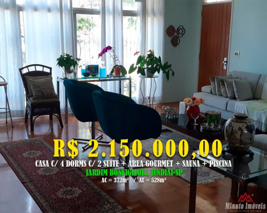 Imagem Casa com 4 Quartos à Venda, 372 m² em Jardim Messina - Jundiaí Imagem Casa com 4 Quartos à Venda, 372 m² em Jardim Messina - Jundiaí