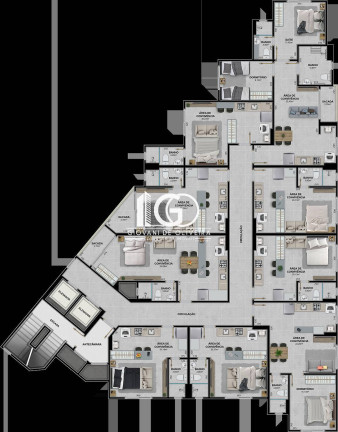 Imagem Apartamento com 2 Quartos à Venda, 61 m² em Centro - Criciúma Imagem Apartamento com 2 Quartos à Venda, 61 m² em Centro - Criciúma