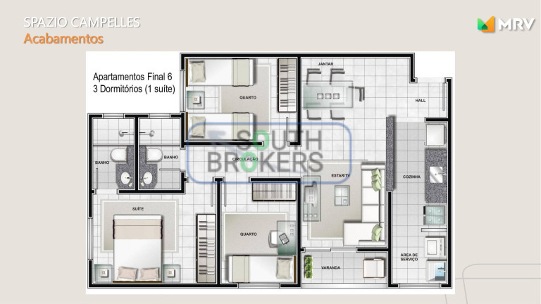 Imagem Apartamento com 2 Quartos à Venda, 61 m² em água Verde - Curitiba