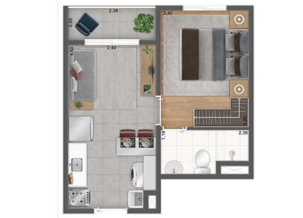 Imagem Apartamento com 1 Quarto à Venda, 33 m² em Brás - São Paulo