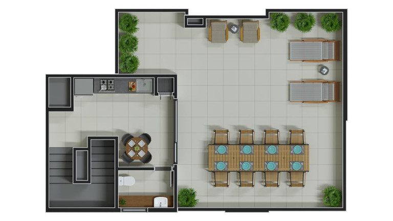 Imagem Apartamento com 2 Quartos à Venda, 55 m² em Bom Jesus - São José Dos Pinhais