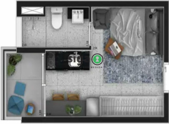 Imagem Apartamento com 1 Quarto para Alugar, 22 m² em Moema - São Paulo Imagem Apartamento com 1 Quarto para Alugar, 22 m² em Moema - São Paulo