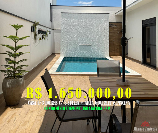 Imagem Casa com 3 Quartos à Venda, 198 m² em Jardim Piemonte - Indaiatuba Imagem Casa com 3 Quartos à Venda, 198 m² em Jardim Piemonte - Indaiatuba