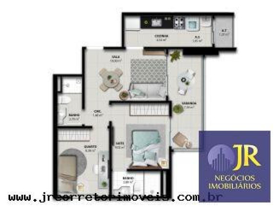 Imagem Apartamento com 2 Quartos à Venda, 59 m² em Praia De Itaparica - Vila Velha