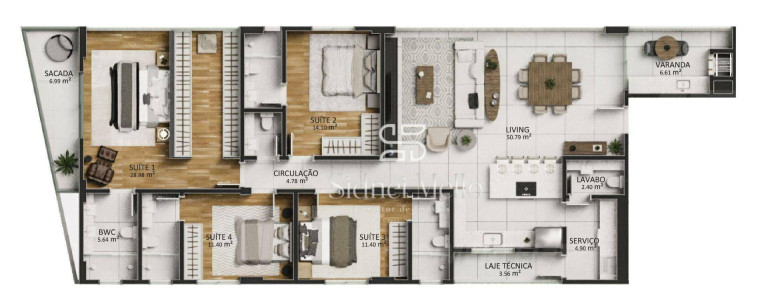 Imagem Apartamento com 4 Quartos à Venda, 187 m² em 2 Quadra Centro - Balneário Camboriú