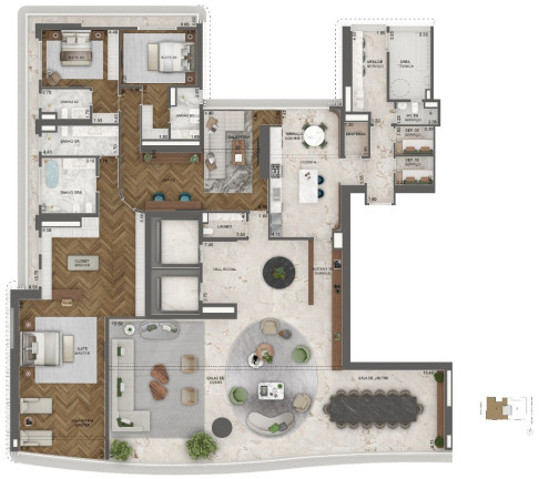 Imagem Apartamento com 4 Quartos à Venda, 464 m² em Jardim Guedala - São Paulo