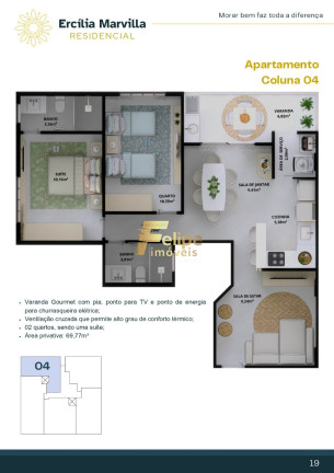 Imagem Imóvel com 2 Quartos à Venda, 71 m² em Castelhanos - Anchieta Imagem Imóvel com 2 Quartos à Venda, 71 m² em Castelhanos - Anchieta