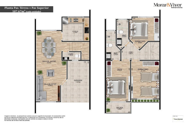 Imagem Casa com 3 Quartos à Venda, 107 m² em Cidade Jardim - São José Dos Pinhais