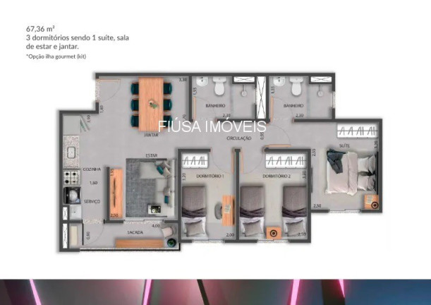 Imagem Apartamento com 3 Quartos à Venda, 67 m² em Jardim Olhos Dagua - Ribeirão Preto Imagem Apartamento com 3 Quartos à Venda, 67 m² em Jardim Olhos Dagua - Ribeirão Preto
