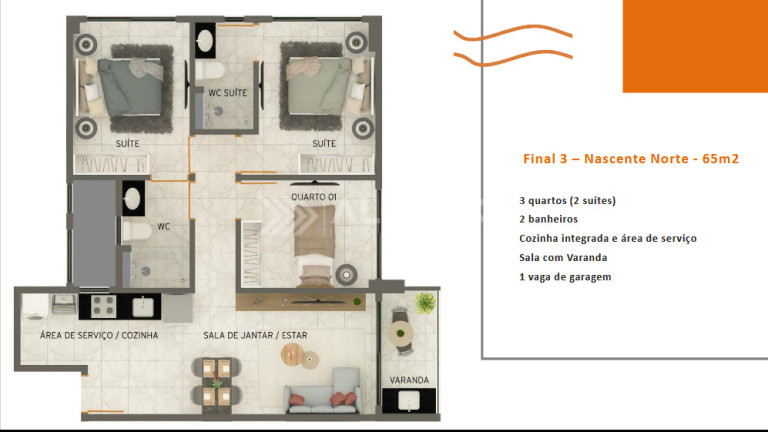 Imagem Apartamento com 1 Quarto à Venda, 38 m² em Monte Castelo - Cabedelo Imagem Apartamento com 1 Quarto à Venda, 38 m² em Monte Castelo - Cabedelo