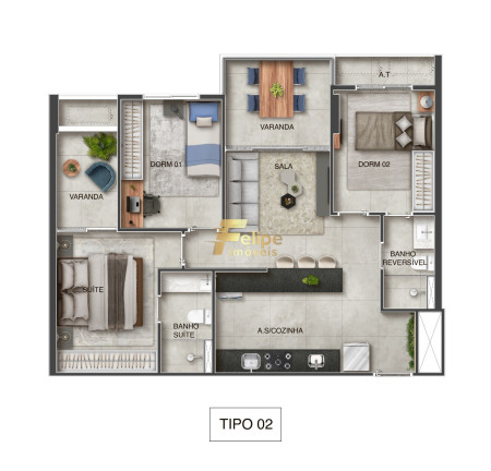 Imagem Imóvel com 3 Quartos à Venda, 73 m² em Praia De Itaparica - Vila Velha