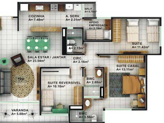 Imagem Apartamento à Venda, em Horto - Teresina Imagem Apartamento à Venda, em Horto - Teresina